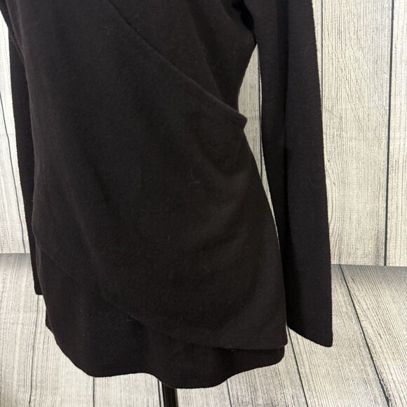 NWT J. Crew Women's XS Black Reversible V-Back Tunic Long Sleeve Sweater h9770 - Picture 8 of 12